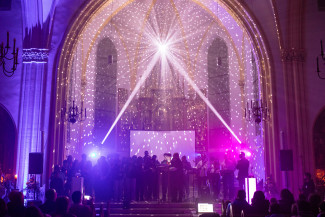 Beleuchtung Church Night Herz-Jesu-Kirche Rosenberg