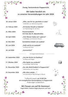 Programm Seniorenkreis Poppenricht 2024