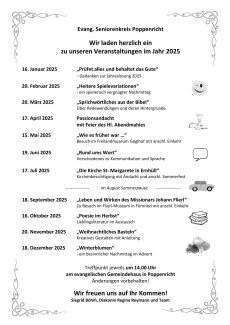 Programm Seniorenkreis Poppenricht 2025