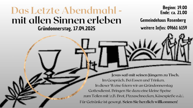 Flyer Gründonnerstag Tischabendmahl