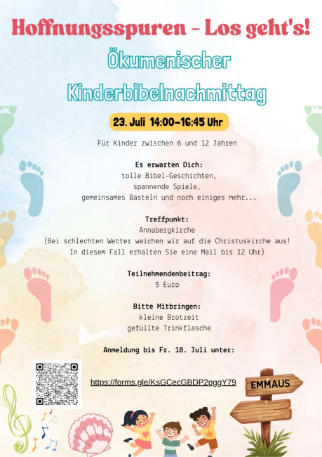Flyer Kinderbibelnachmittag am 23.07.