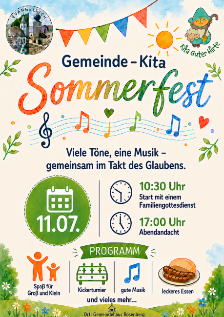 Flyer Gemeinde-Kita-Sommerfest
