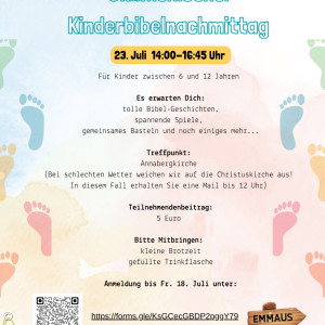 Flyer Kinderbibelnachmittag am 23.07.