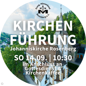 Flyer Kirchenführung Johanniskirche Rosenberg 14.9.2025